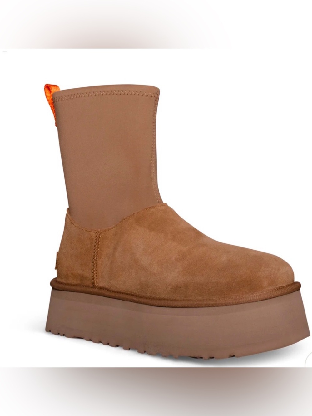 UGG CLASSIC DIPPER PLATFORM CHESTNUT BOOTS - WOMEN'S